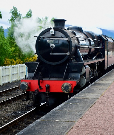 Scottish Steam Train and Station