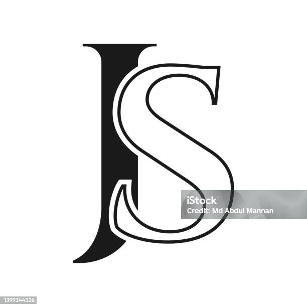Lettering Sjs Initial Letter Sj Js Logo Design Template Monogram Letter Sj Luxury ...