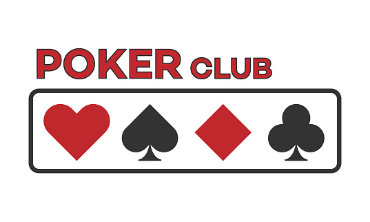 Poker club logo. Spades, hearts, diamonds, clubs. vector illustration.