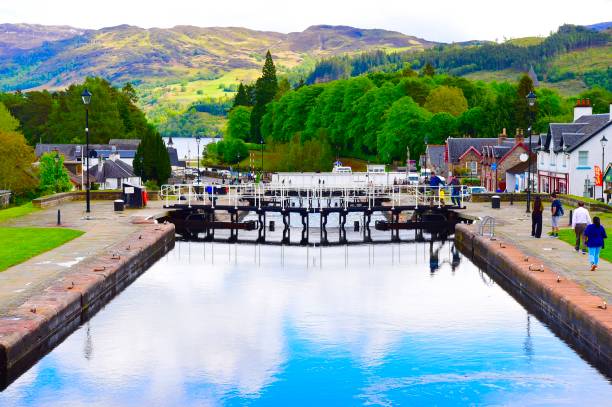 Caledonian Canal Fort Augustus, Scotland fort augustus stock pictures, royalty-free photos & images