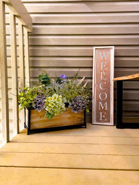 A porched is arranged to welcome the guest
