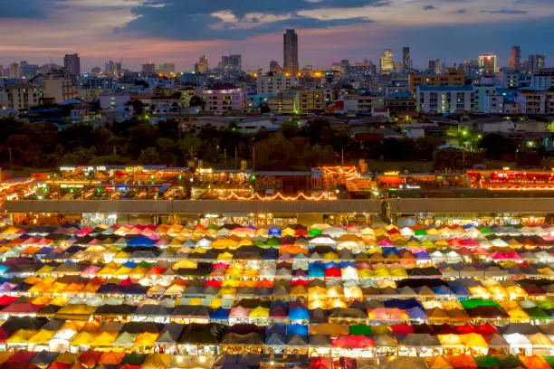 The New Rot Fai Train Market Ratchada, Bangkok, Thailand