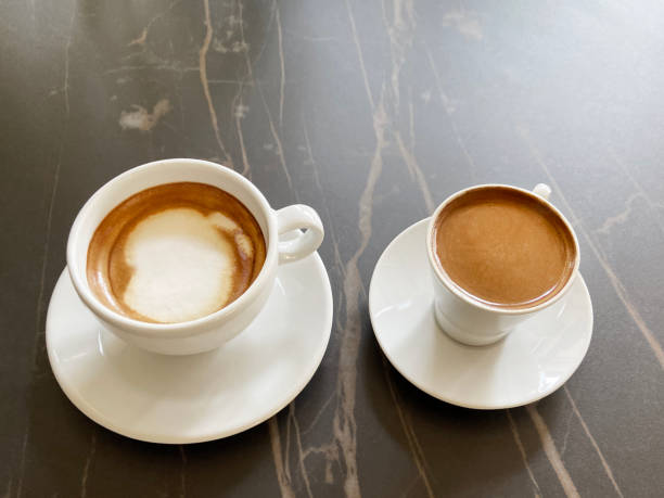 istock Cappuccino and Turkish coffee on the table 1399357041