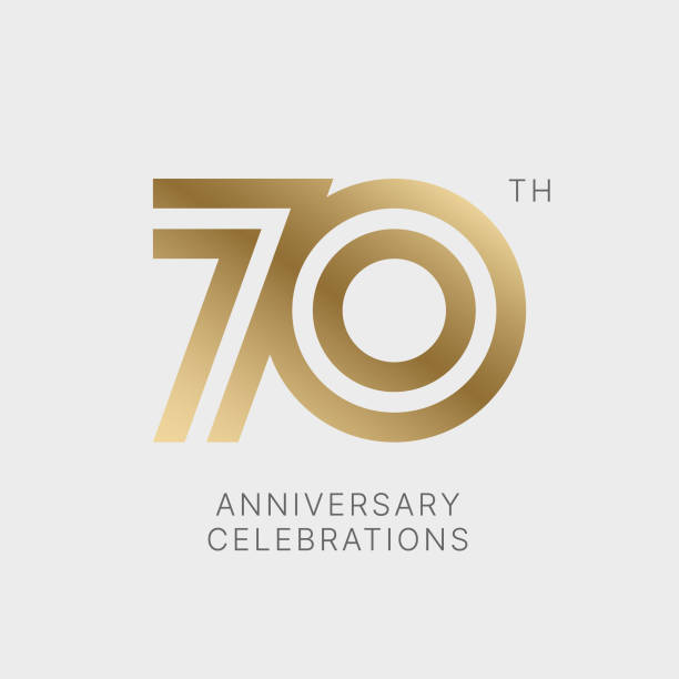 ilustraciones, imágenes clip art, dibujos animados e iconos de stock de logotipo de aniversario o diseño de emblema para el evento. - number 70