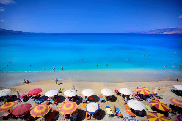 Beach Pasqyra (Plazhi i Pasqyrave) between Ksamil and Sarande, Albania.