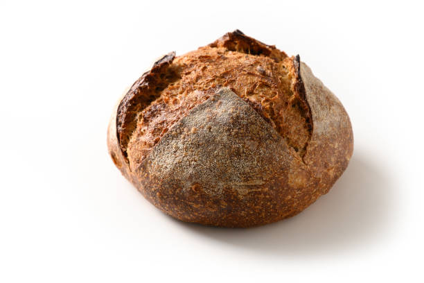 istock Loaf of wholegrain bread isolated on white. Close up. 1399363041