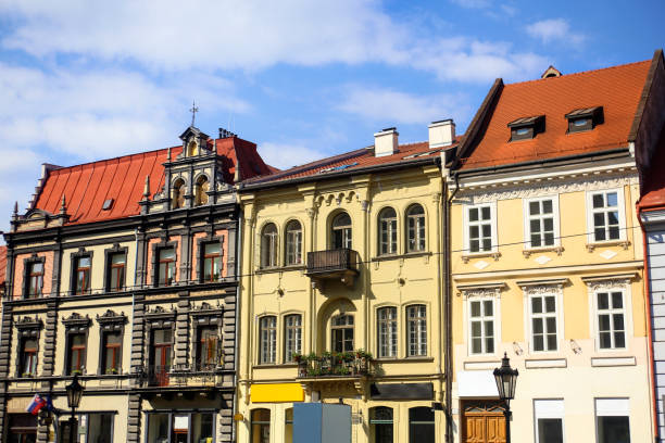 Antique building view in Old Town Warsaw, Poland
