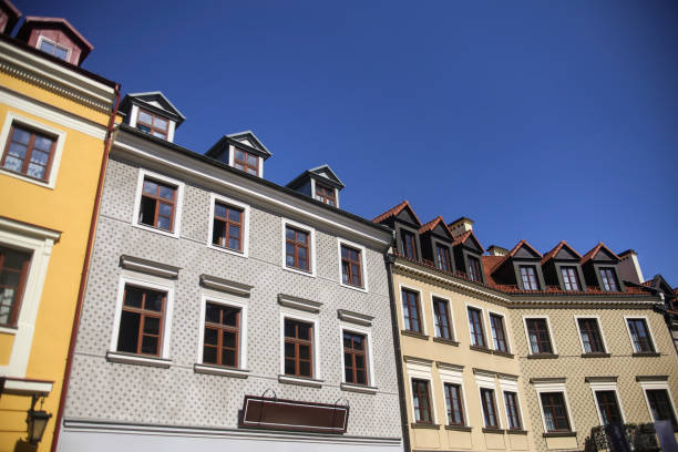 Street in old town in Lublin, Poland.