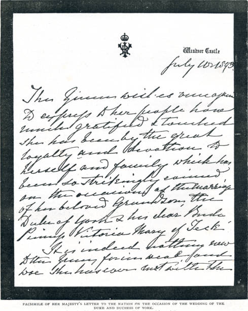istock Queen Victoria Letter on Duke and Duchess Wedding 1399365074