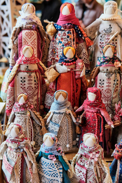 istock Russian traditional rag dolls - amulets associated with slavic pagan traditions 1399372355