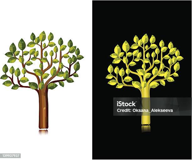 Набор Декоративных Деревьев Seasons — стоковая векторная графика и другие изображения на тему Абстрактный - Абстрактный, Векторная графика, Весна