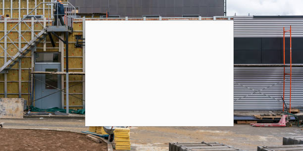 istock large advertisement banner of white colour on construction 1399379837