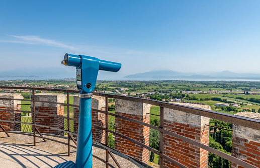 Day Telescope looking over Lake Garda in Italy