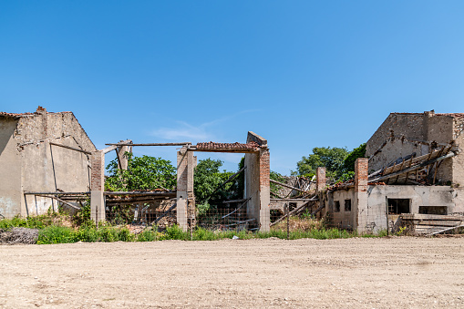 Wall of an abandoned factory in Kitchener, Ontario