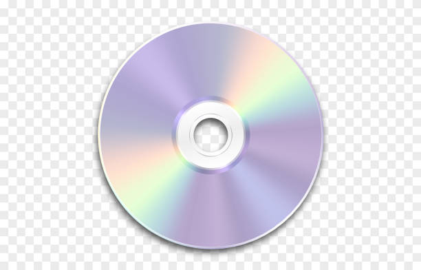 vector disk on an isolated transparent background. realistic disc. modern disk. cds. - dvd stock illustrations