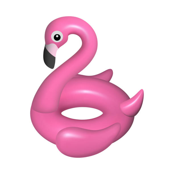 istock isolated flamingo swimming ring. inflatable flamingo 1399388476