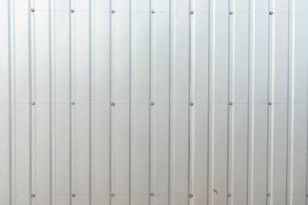 istock Zinc striped wall background, Zinc metal sheets texture background. 1399390879