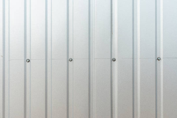 istock Zinc striped wall background, Zinc metal sheets texture background. 1399390883