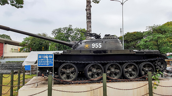 Dong Nai, Vietnam - February 20, 2022 : Type 59 (T59) Tank On Display At Dong Nai Museum.