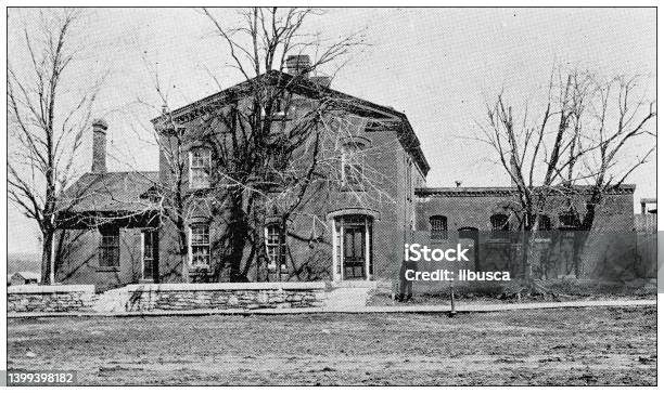 1898年カンザス州ローレンスのアンティーク写真ダグラス郡刑務所 カンザス州のベクターアート素材や画像を多数ご用意 カンザス州