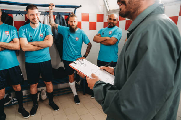istock The coach is making a motivational speech before the match 1399402313