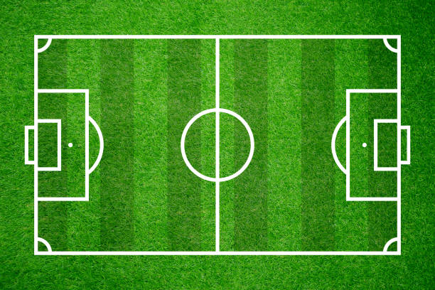 istock Soccer field. View from above from football field line 1399403076