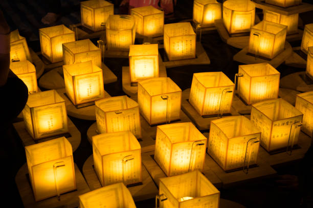 shinnyo lantern floating festival 2019.  Taipei, taiwan, 11, 16 ,2019 stock photo