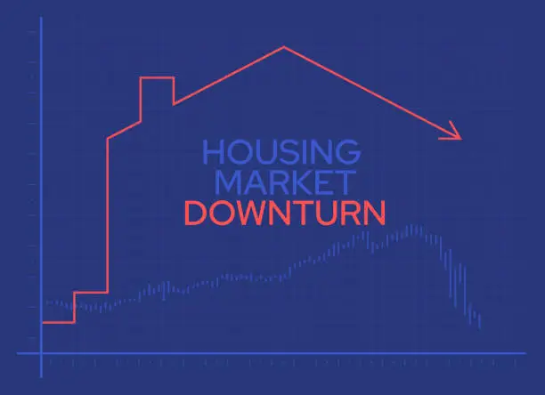 Vector illustration of Housing Market Downtown Chart