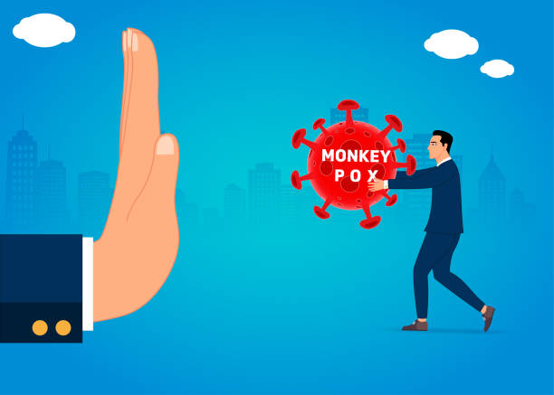 Protection du virus Monkey Pox Vector illustration in HD very easy to make edits. variola major stock illustrations