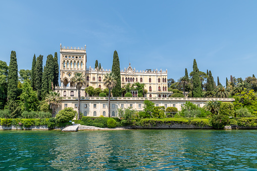 Lake Garda, Italy. Friday 20 May 2022. Isola del Garda from Lake Garda