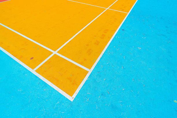 istock Lines on playing field. Copy space. Sport texture and background 1399414086