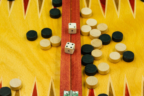 istock Macro shot of backgammon interior  and dice 1399416920