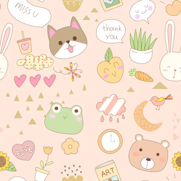 Background Lcute Vector Free seamle background cute Vector Images & Graphics | FreeImages