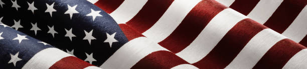 istock American Wave Flag Background. USA 1399423760