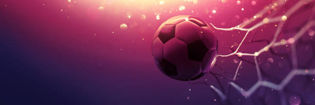 istock Soccer Ball Flying Into the Goal 1399423769