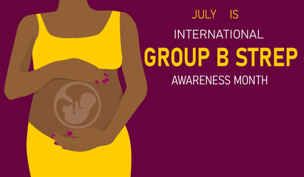 ilustrações de stock, clip art, desenhos animados e ícones de group b strep awareness month banner - africana gravida
