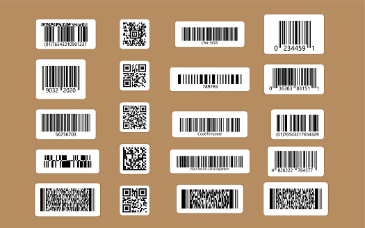Full Code Chart Sticker Code Stickers On Isolated Background Code Sample Stock Illustration ...
