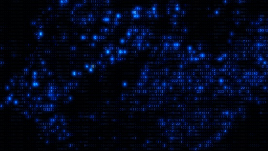 Abstract Blue Computer Hex Code Machine Learning Algorithm Hud Design ...