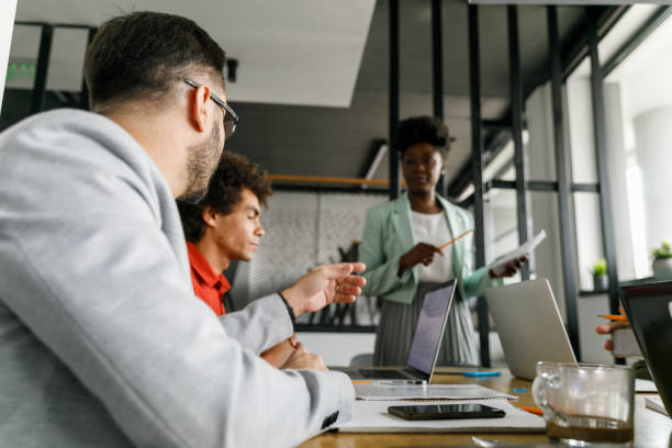 istock Businessman asking his project manager a question during a meeting 1399442944
