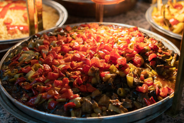 Traditional Turkish foods restaurant buffet