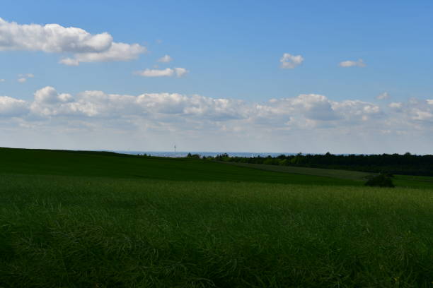 istock Beautiful landscape in Franconia with clouds 1399447137