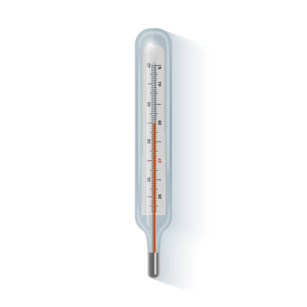 termometr w wektorze. termometr do pomiaru temperatury ciała w formacie wektorowym eps 10 - backgrounds body care thermometer degree stock illustrations