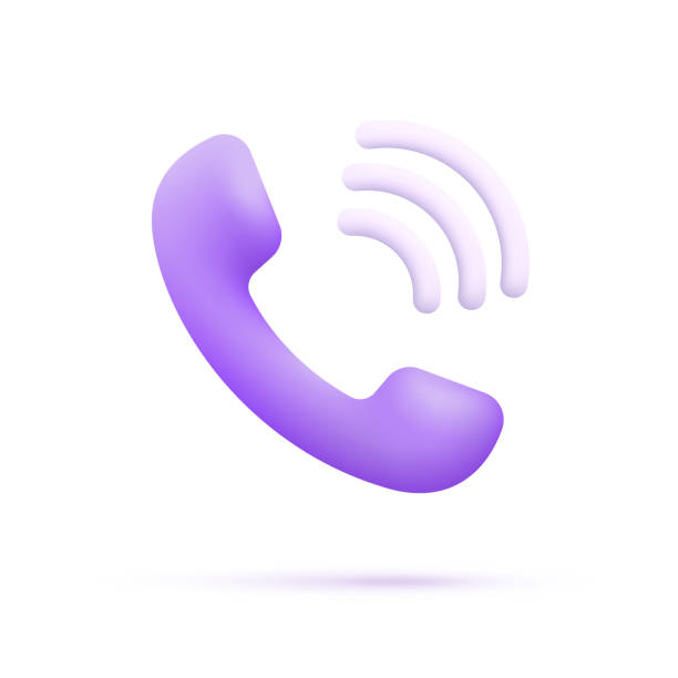 istock 3d phone isolated on white background. Tube icon with waves. Communication concept. 1399449998