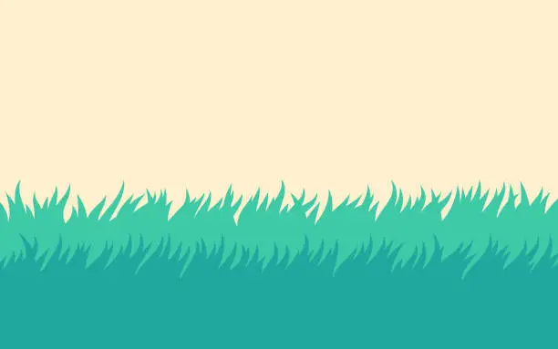 Vector illustration of Grass Summer Lawn Background Design