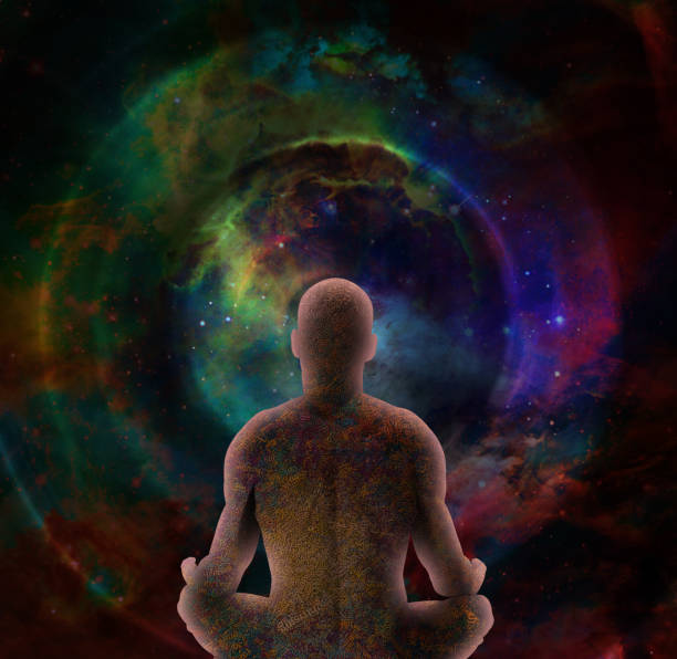 istock Meditation Man in lotus position 1399455778