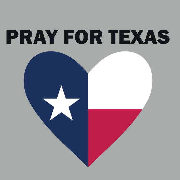 pray for texas heart shape with texas flag. - uvalde 幅插畫檔、美工圖案、卡通及圖標