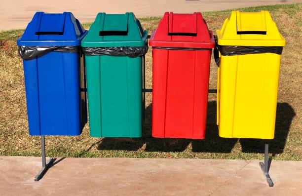 istock Selective collection boxes for organic waste and recyclable material 1399460630