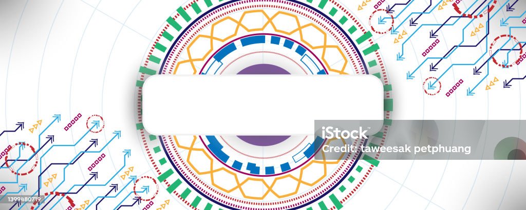 Geometric Abstract Tech Background Geometric Abstract Technology Background With Various Technological ...