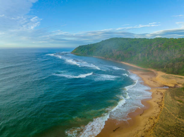 istock Early morning seascape with  clouds and haze 1399483306