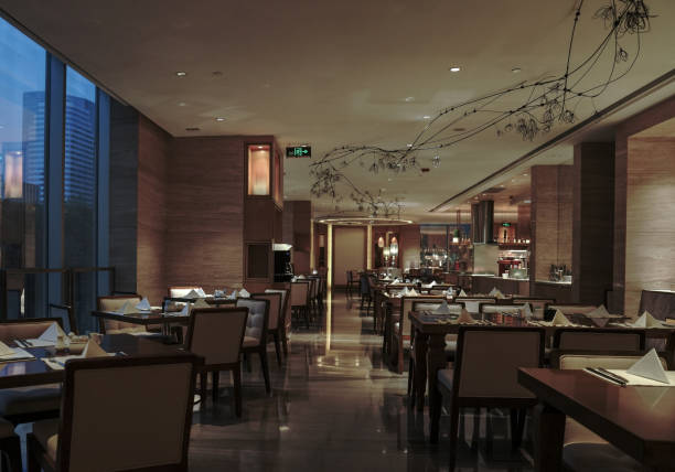 istock Restaurant interior, part of hotel 1399485986